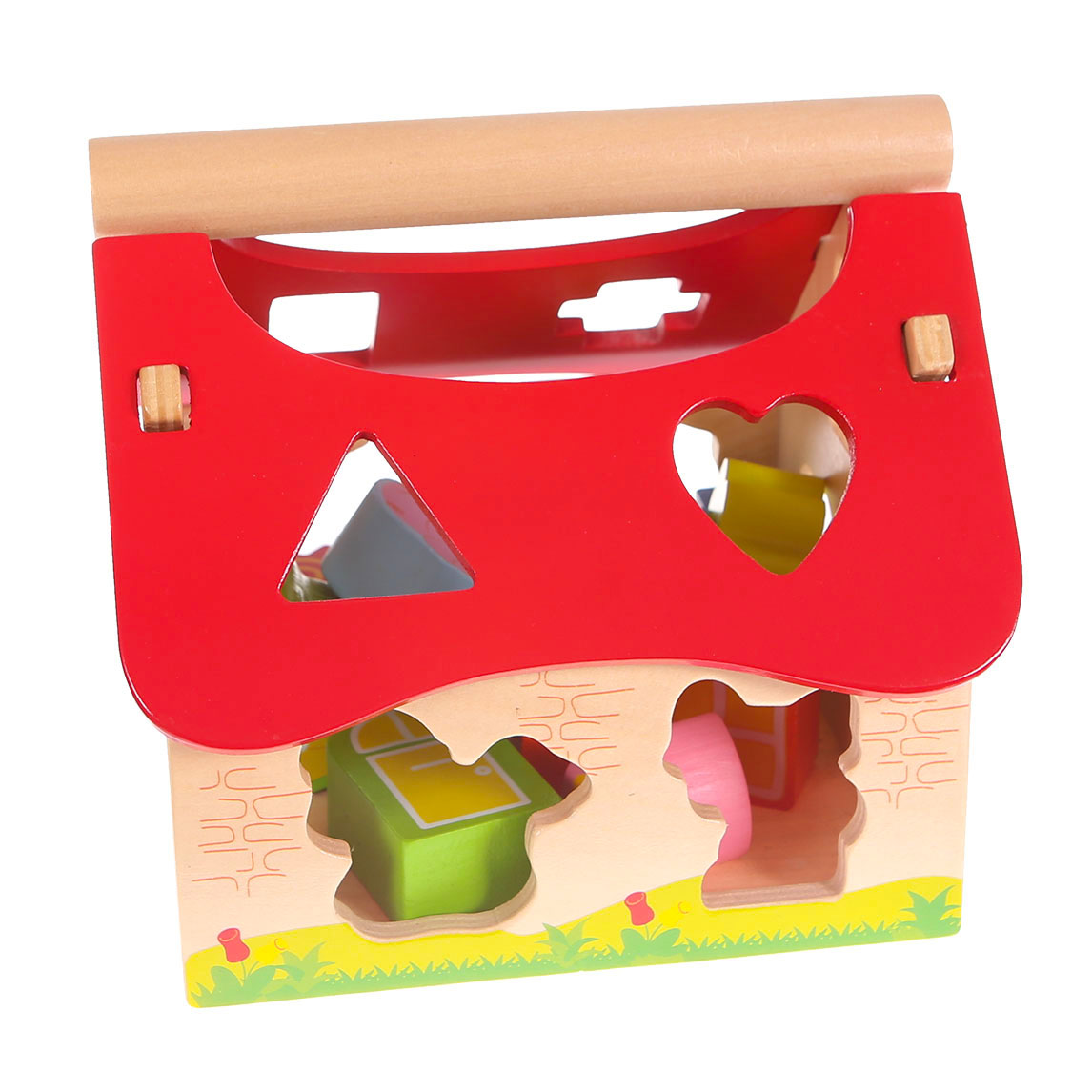 Jucărie interactivă de sortare, forme din lemn pentru dezvoltarea abilităților, “ Ferma animalelor “ și spațiu de depozitare integrat, Smartic, + 12 luni, Multicolor [7]