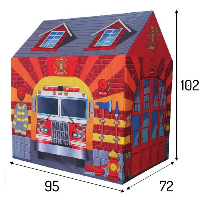 Cort pentru copii “Micul Pompier”, Cadru stabil, +3 ani, 95 x 72 x 102 cm, Smartic, rosu [5]