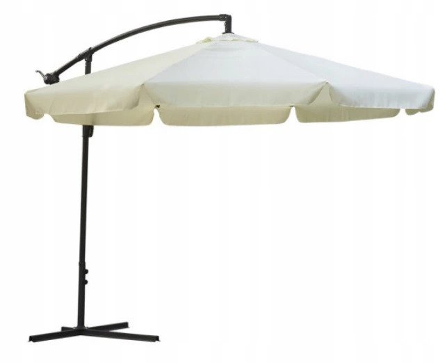 Duzy Parasol Ogrodowy Skladany Z Falbanka 350cm