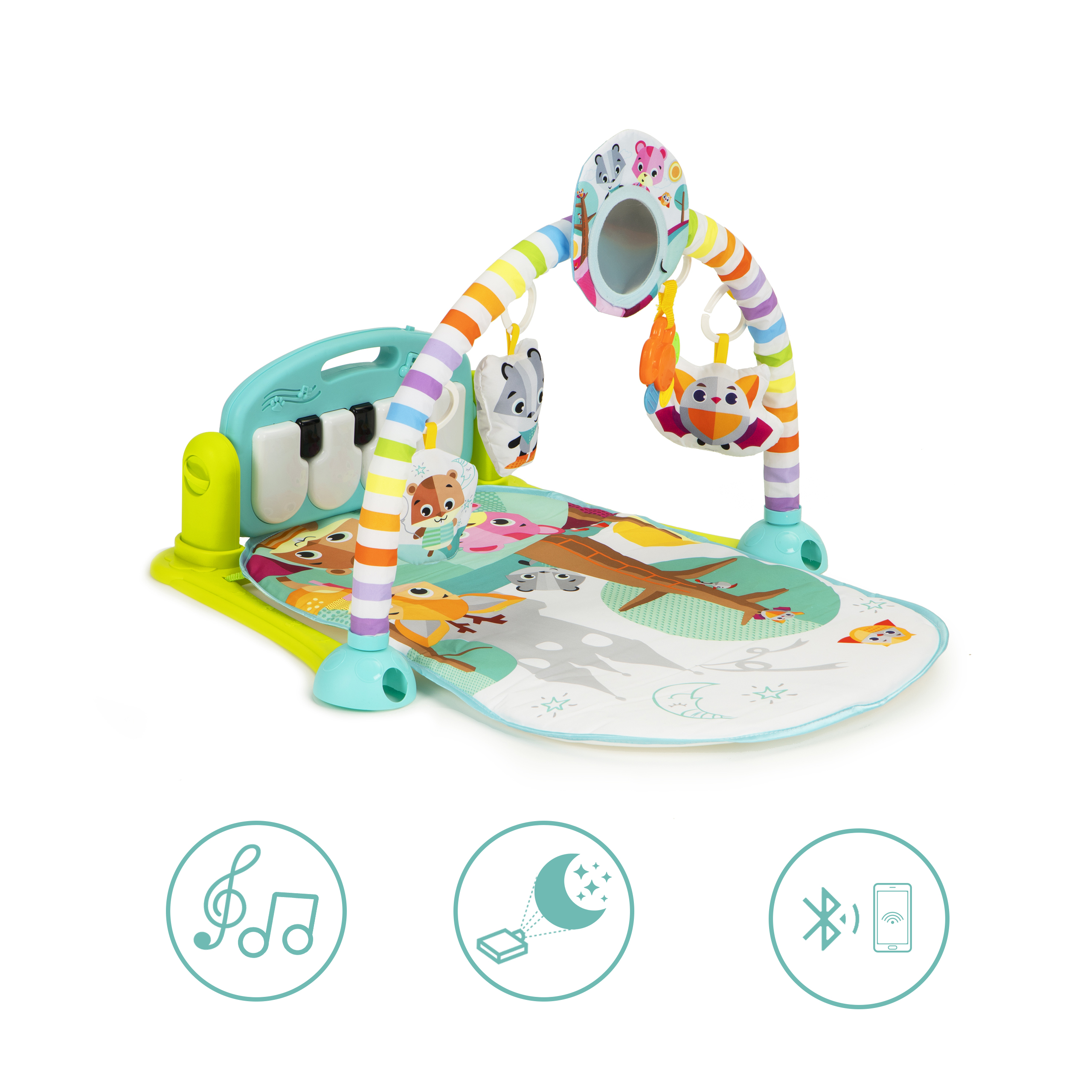 Centru de joaca cu activitati pentru bebelusi si copii, Bluetooth, Sunete si Lumini, 0 luni+, jucarii agatatoare, Smartic, multicolor [8]
